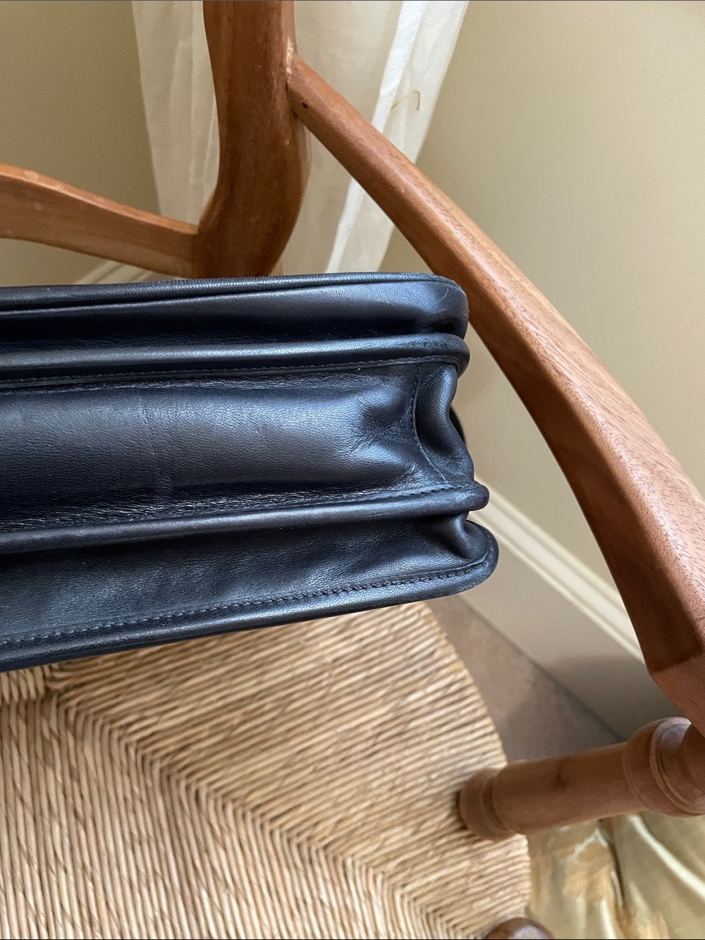 Vintage Coach Black Leather Messenger Thompson Briefcase with Adjustable Strap - Picture 5 of 11